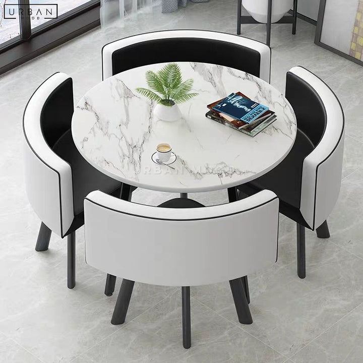 PREVATTE Round Dining Table Set