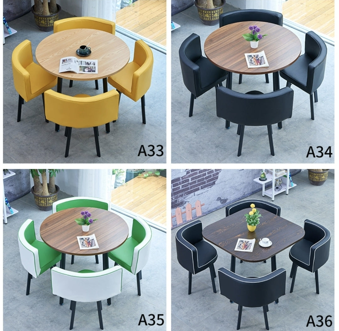 PREVATTE Round Dining Table Set