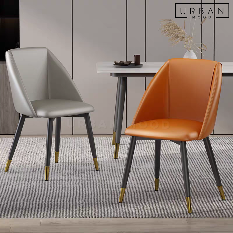 PRISSY Modern Leather Dining Chair