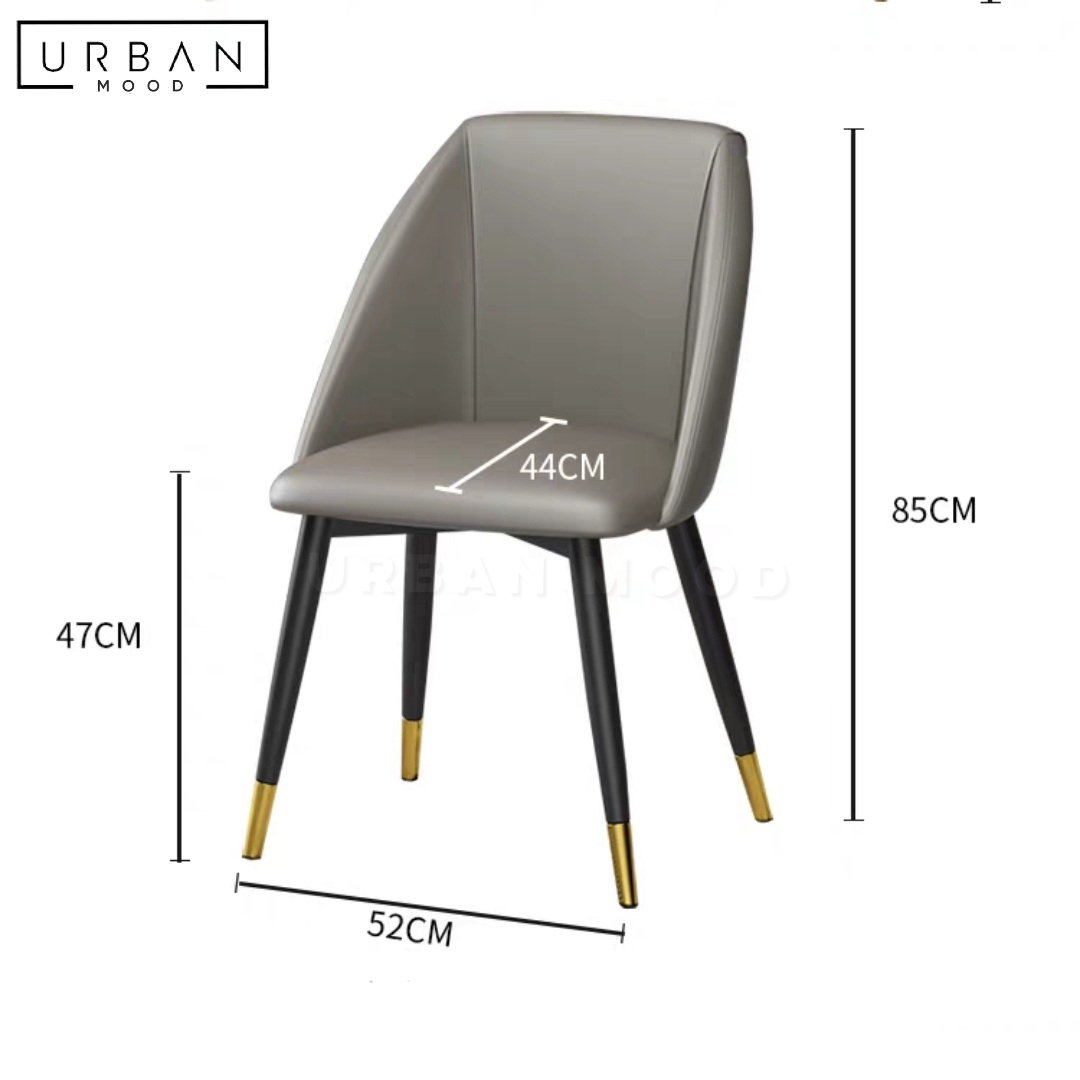 PRISSY Modern Leather Dining Chair