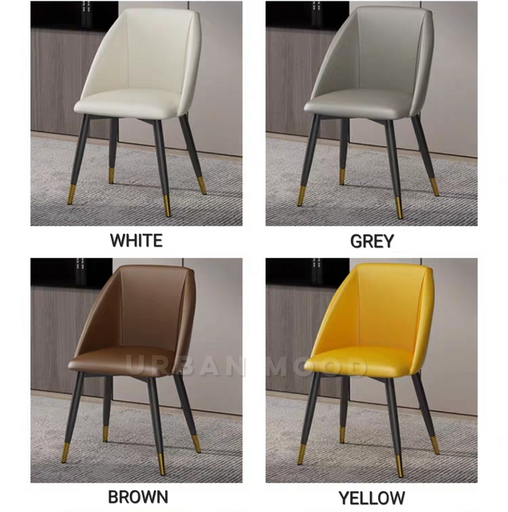 PRISSY Modern Leather Dining Chair