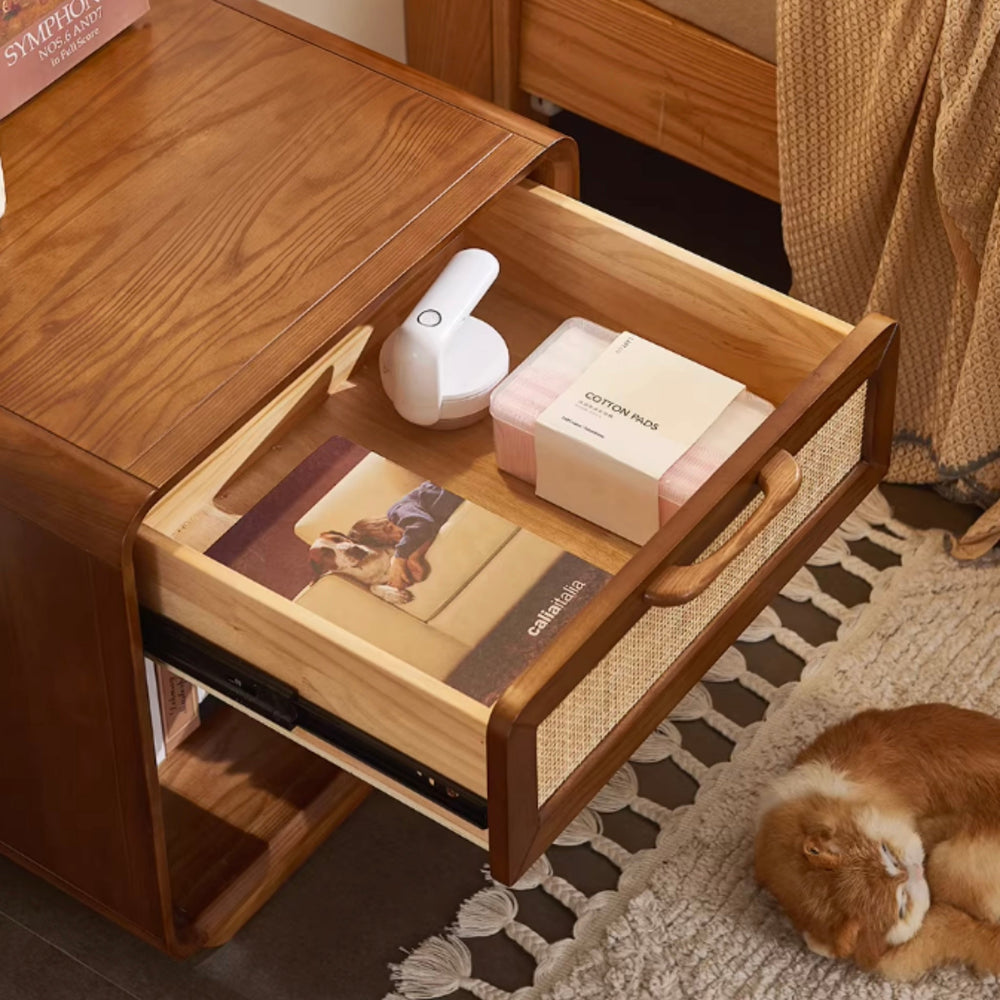 QORI Rattan Bedside Table - Urban Mood Singapore