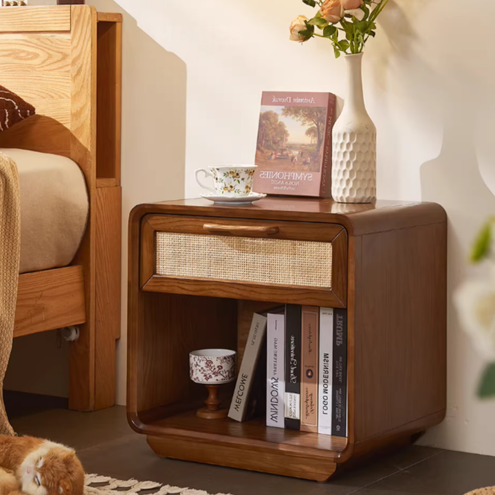 QORI Rattan Bedside Table - Urban Mood Singapore