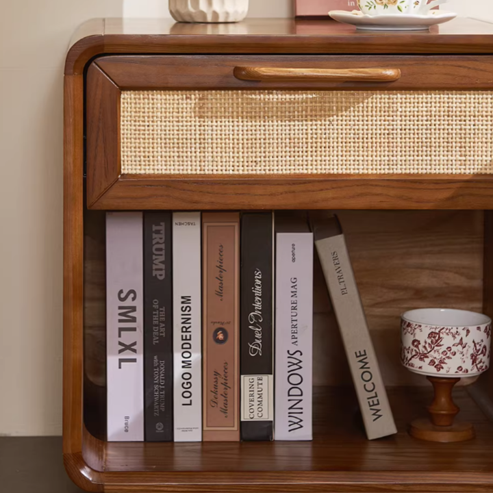 QORI Rattan Bedside Table - Urban Mood Singapore
