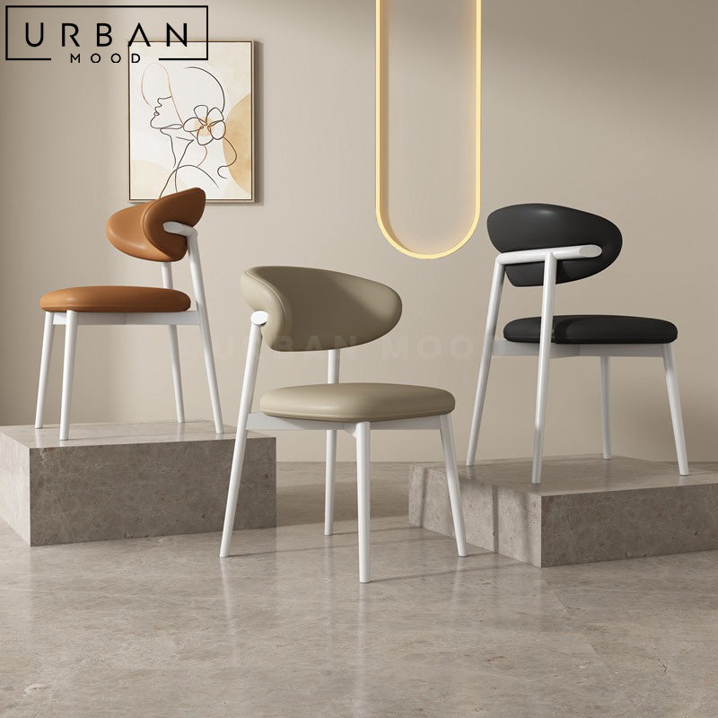 QUEL Modern Leather Dining Chair – Urban Mood