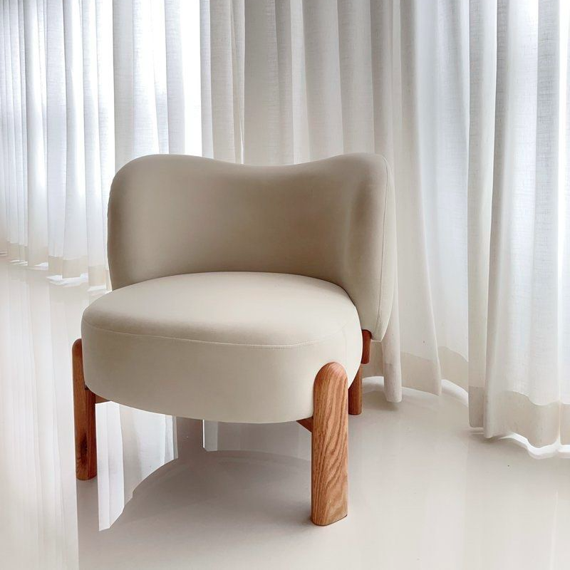 QUENZ Modern Curved Boucle Lounge Chair - Urban Mood Singapore