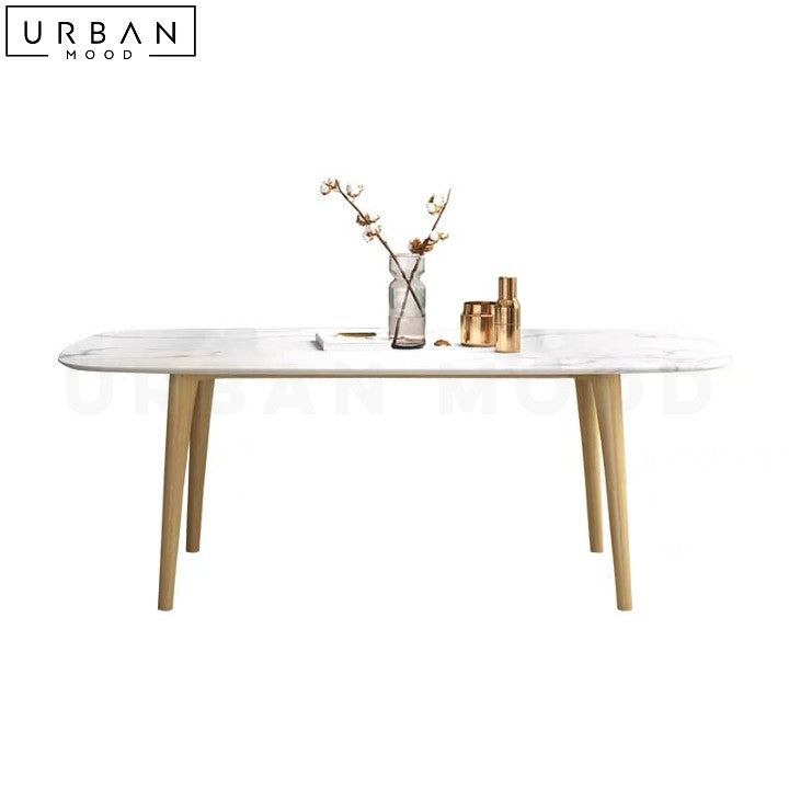 QUESIA Scandinavian Sintered Stone Dining Table