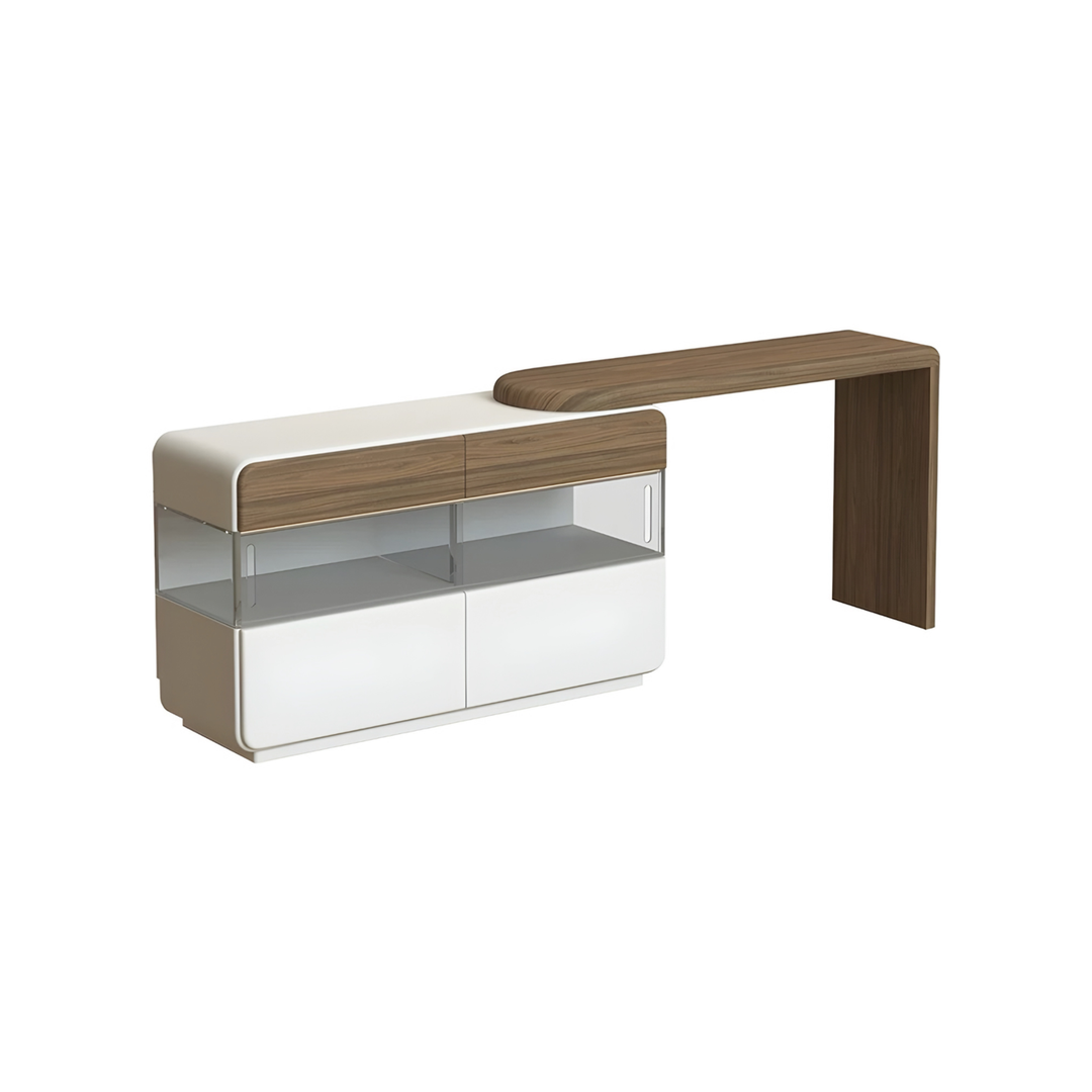 QUEVA Modern Walnut Vanity Table - Urban Mood Singapore