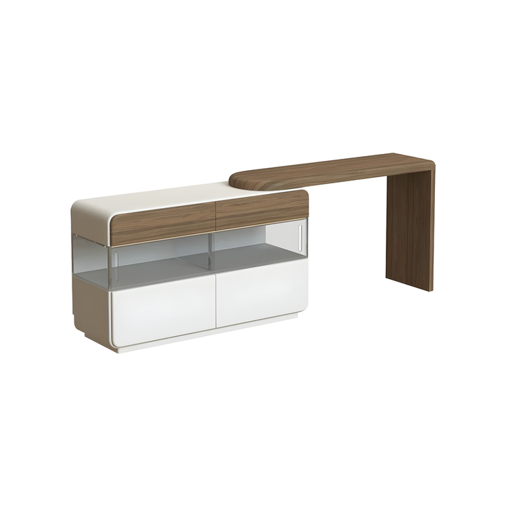 QUEVA Modern Walnut Vanity Table - Urban Mood Singapore