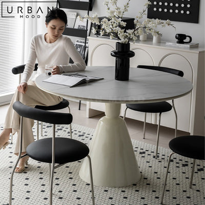 QUORA Modern Sintered Stone Round Dining Table