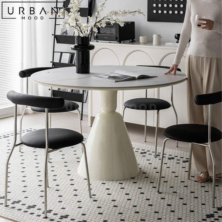 QUORA Modern Sintered Stone Round Dining Table