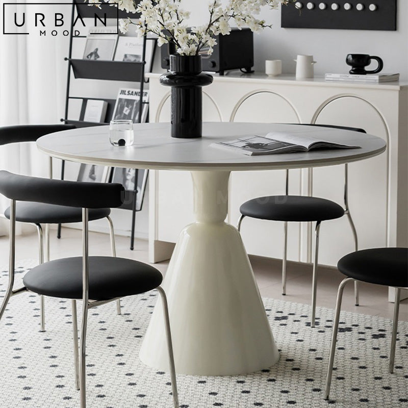 QUORA Modern Sintered Stone Round Dining Table