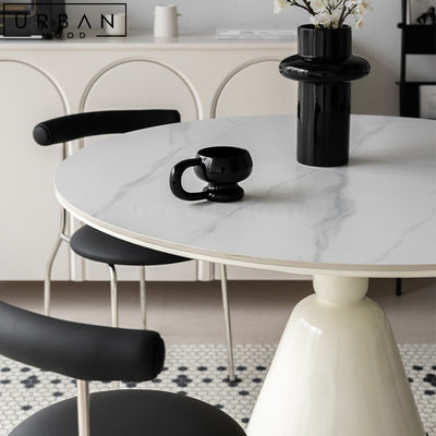 QUORA Modern Sintered Stone Round Dining Table