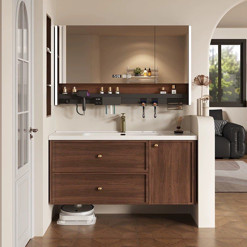 QUORAL Modern Walnut Vanity Sink - Urban Mood Singapore