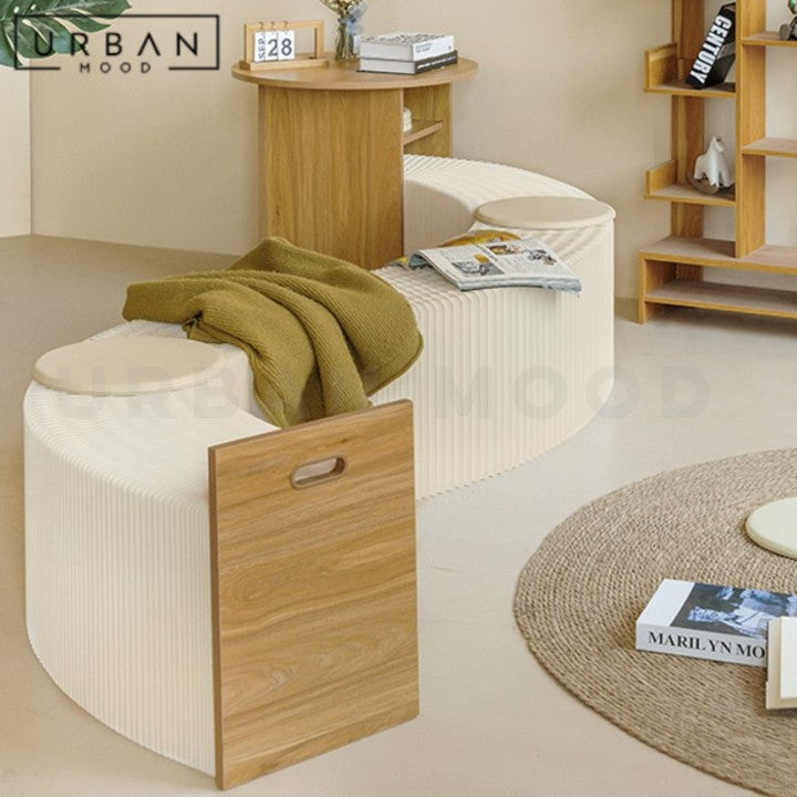 VIST Modern Extendable Side Table & Bench