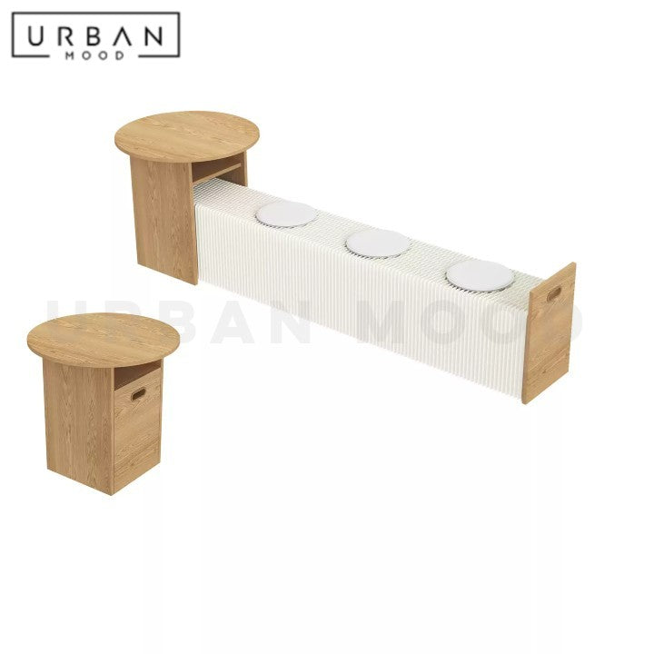 VIST Modern Extendable Side Table & Bench