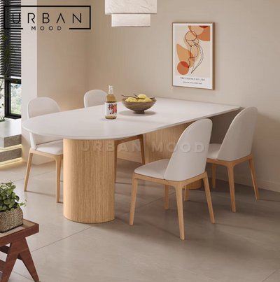 QUADRO Japandi Sintered Stone Dining Table