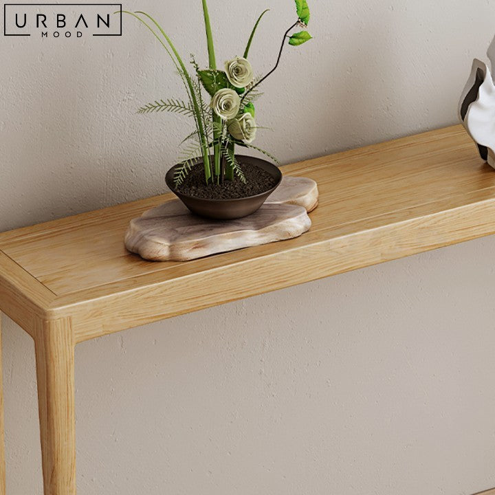 RATCH Japandi Solid Wood Console Table