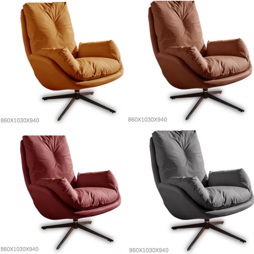 RADIENNE Modern Scratch Proof Leather Lounge Chair - Urban Mood Singapore