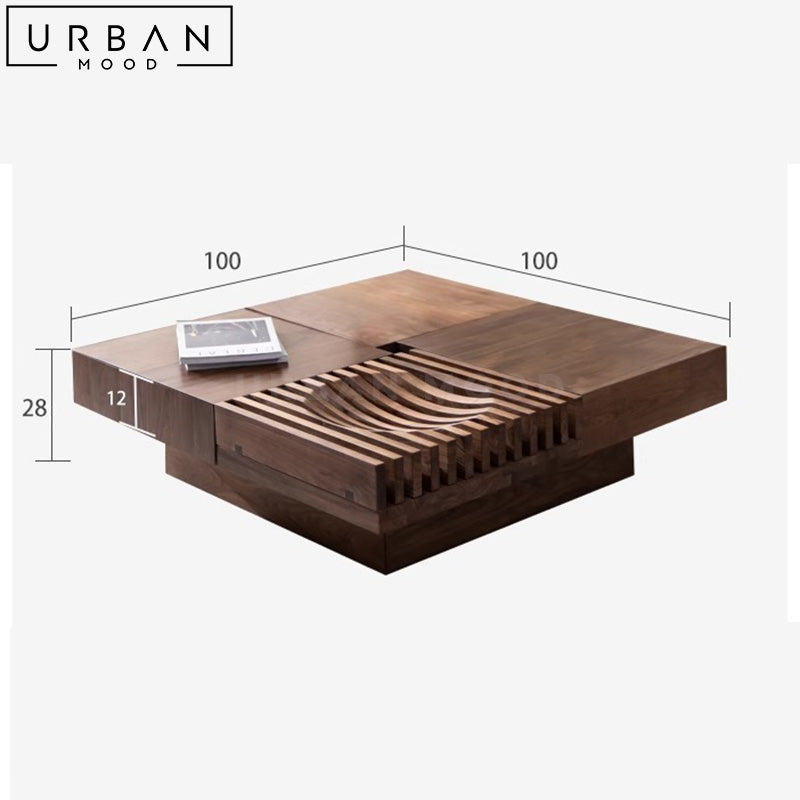 RAEC Modern Solid Wood Coffee Table