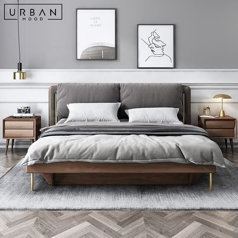 RAEN Modern Solid Wood Storage Bedframe