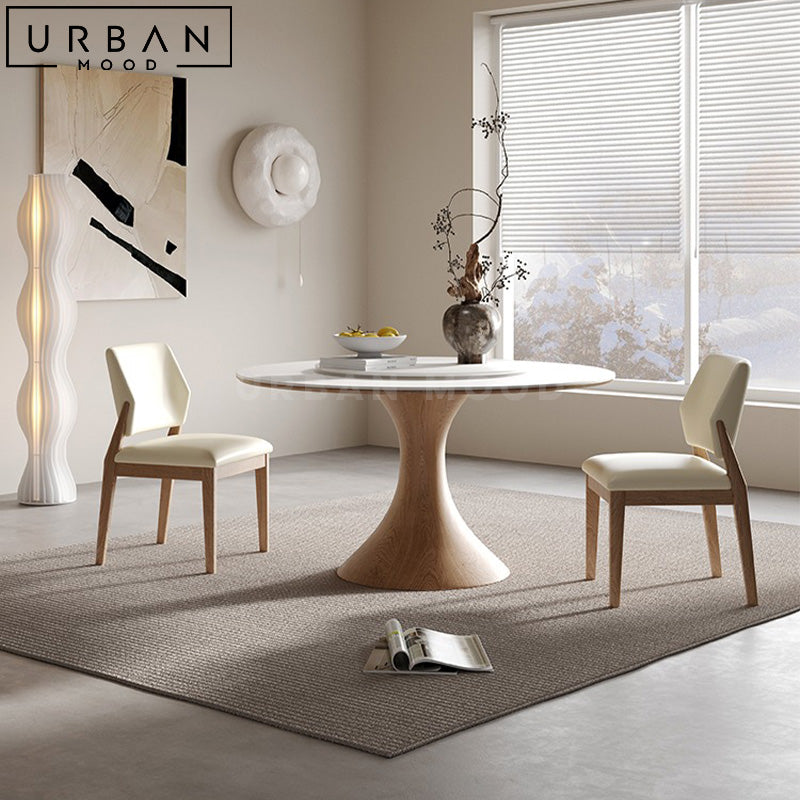 RAIDE Japandi Sintered Stone Round Dining Table