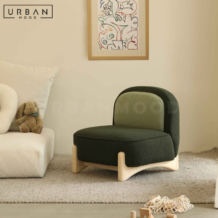 RAILEY Modern Fabric Children Lounge Chair