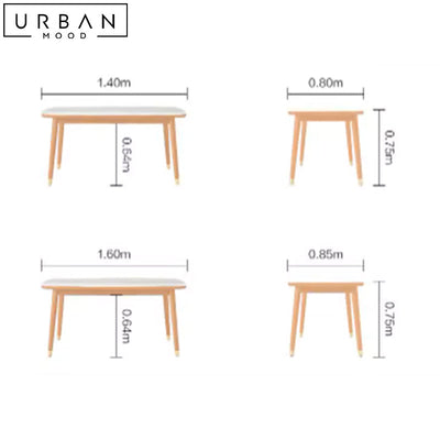 RAINE Modern Solid Wood Dining Table