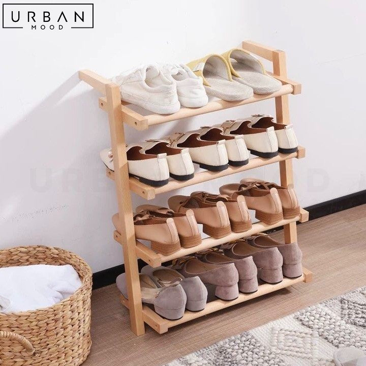 RAKEL Scandinavian Solid Wood Shoe Rack