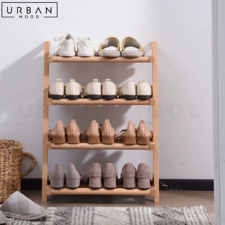 RAKEL Scandinavian Solid Wood Shoe Rack