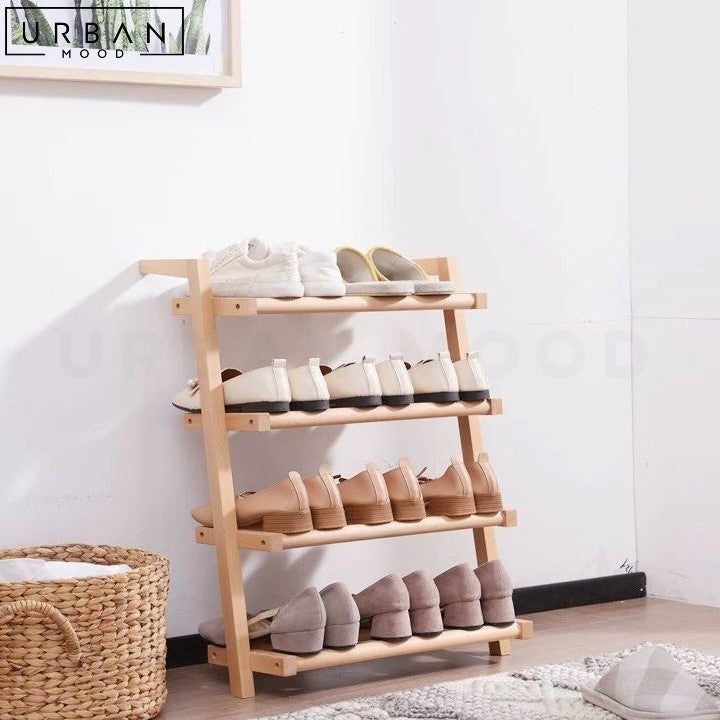 RAKEL Scandinavian Solid Wood Shoe Rack