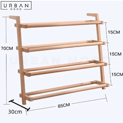 RAKEL Scandinavian Solid Wood Shoe Rack