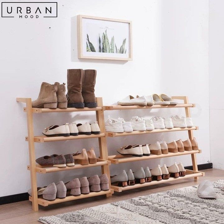 RAKEL Scandinavian Solid Wood Shoe Rack