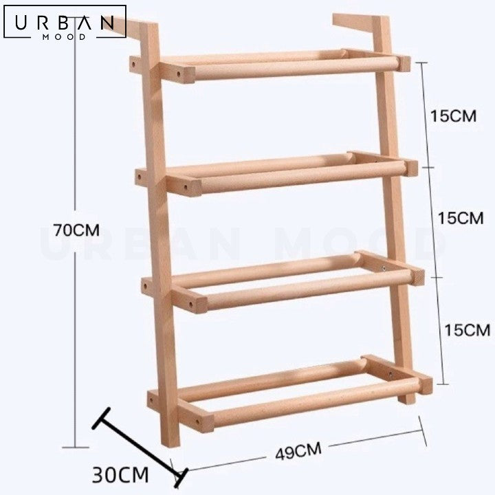 RAKEL Scandinavian Solid Wood Shoe Rack