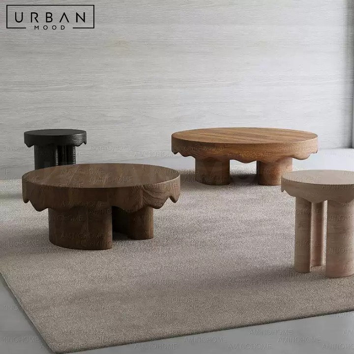 RAMOS Wabi Sabi Round Solid Wood Coffee Table
