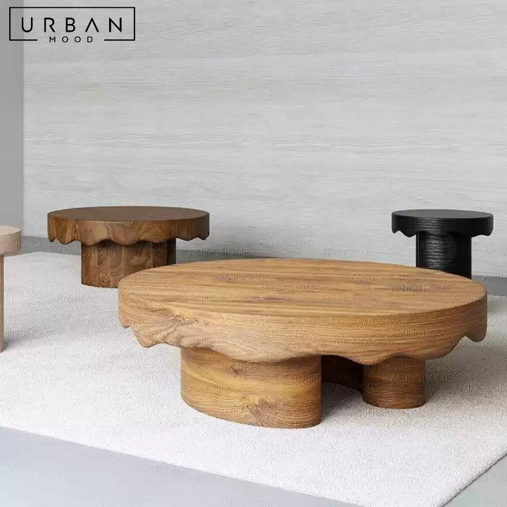 RAMOS Wabi Sabi Round Solid Wood Coffee Table