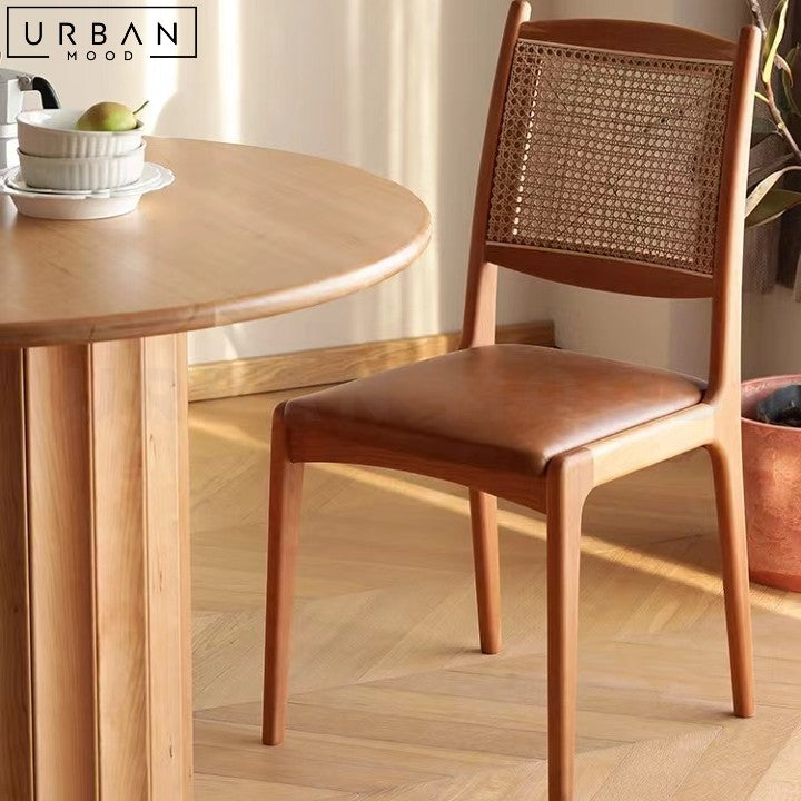 RASIM Japandi Round Solid Wood Dining Table