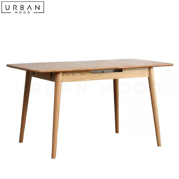 AKI Japandi Solid Wood Extendable Dining Table