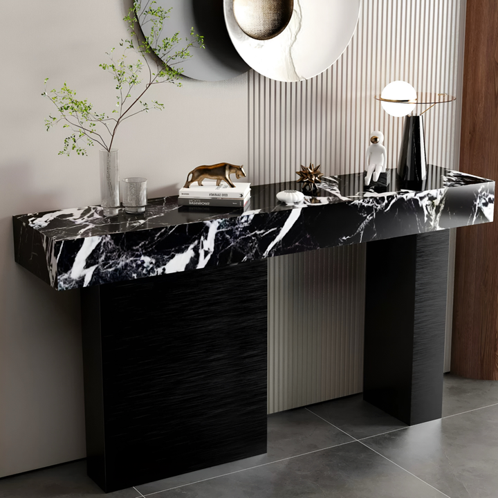 RATTELLE Modern Marble Sintered Stone Entryway Console Table - Urban Mood Singapore