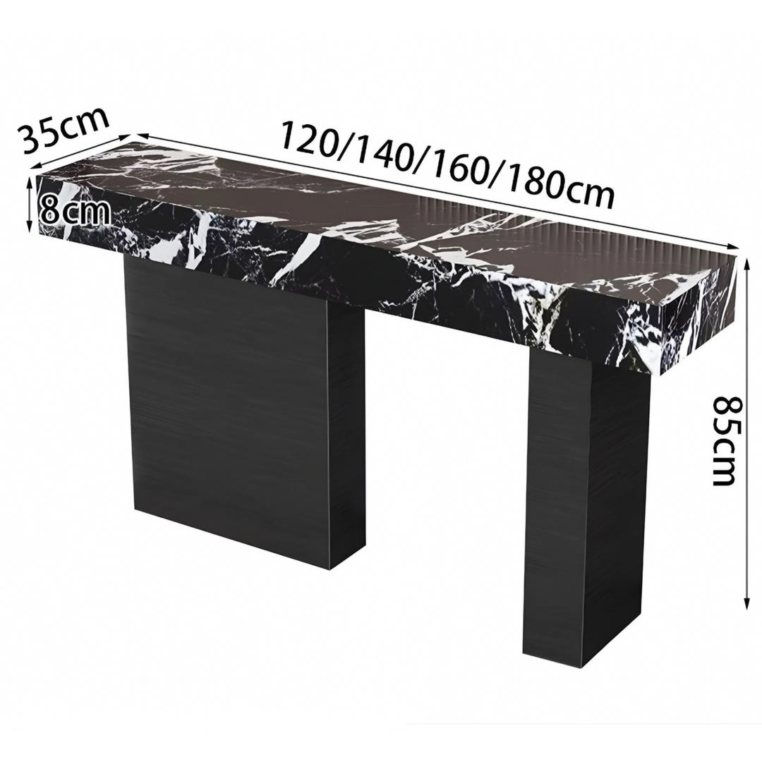 RATTELLE Modern Marble Sintered Stone Entryway Console Table - Urban Mood Singapore