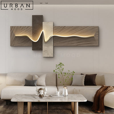 RAYLE Modern Sandstone LED Wall Art