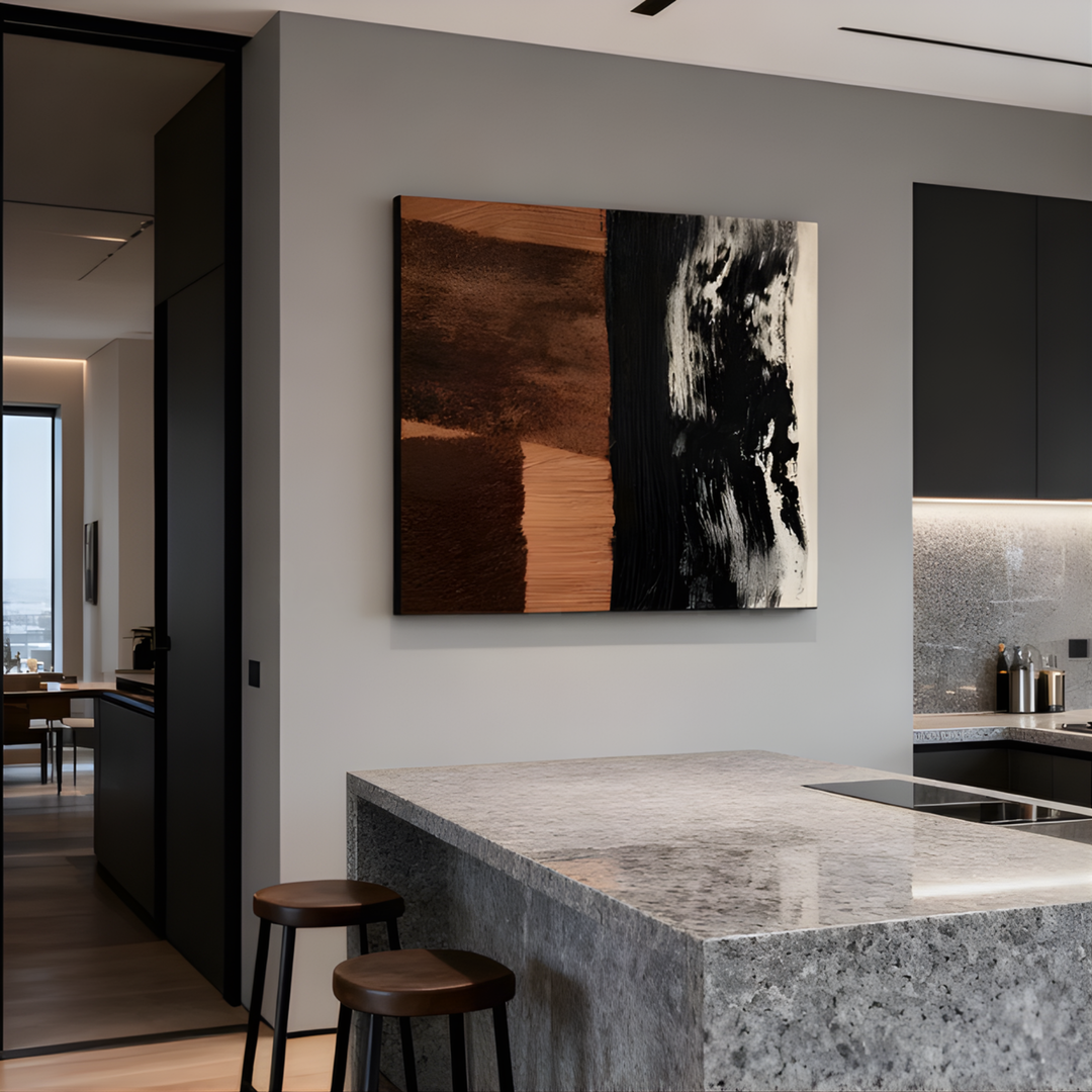 REDFORD Abstract Hand-Painted Oil Painting - Urban Mood Singapore
