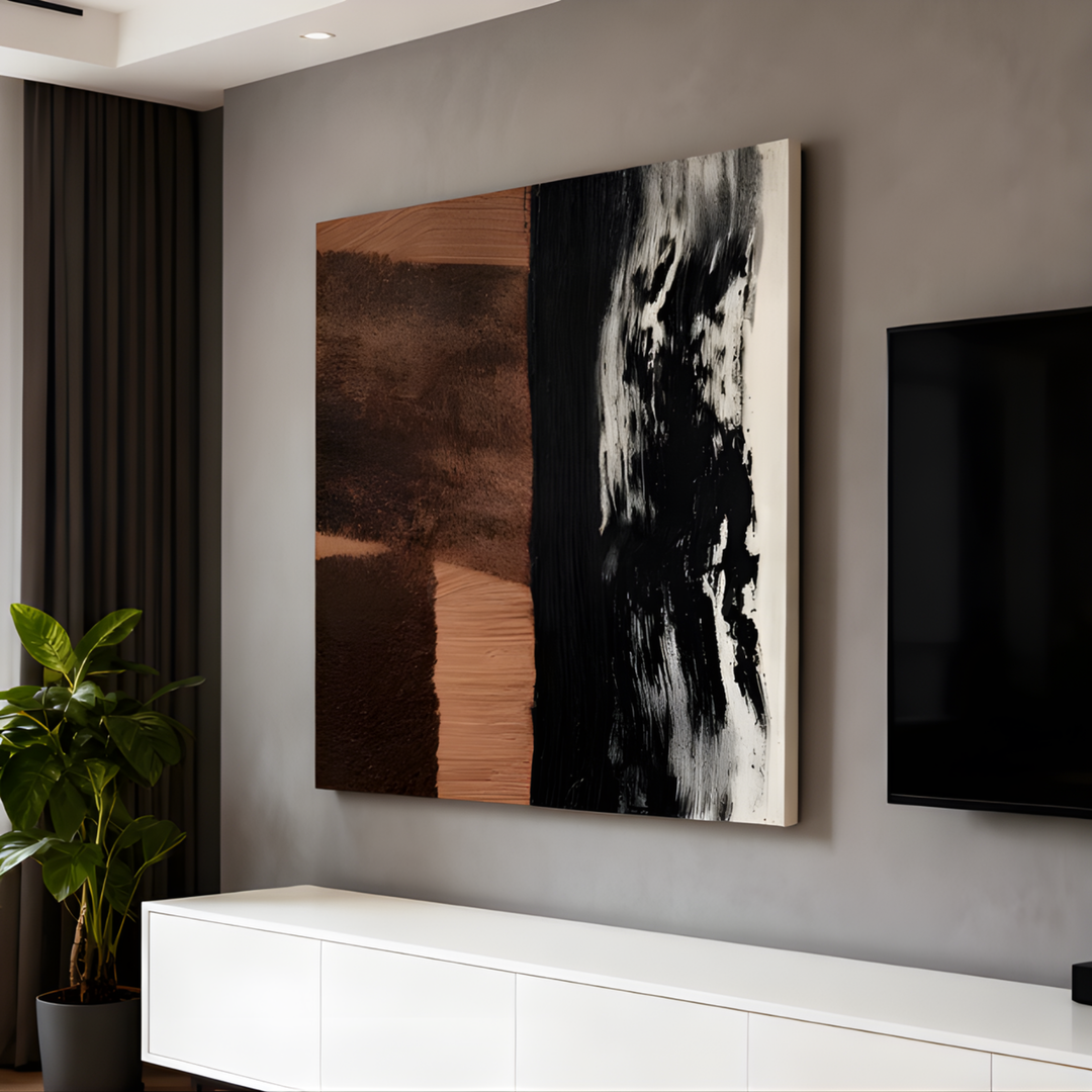 REDFORD Abstract Hand-Painted Oil Painting - Urban Mood Singapore