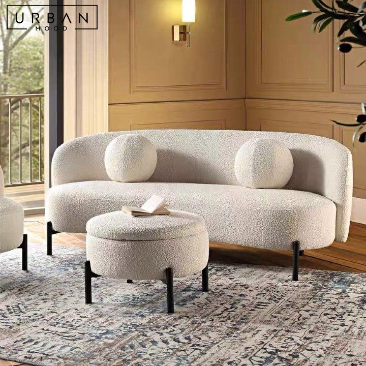 RIDDLE Modern Curved Boucle Sofa