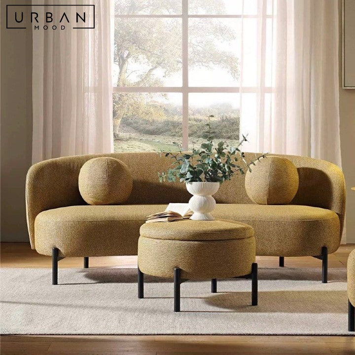 RIDDLE Modern Curved Boucle Sofa