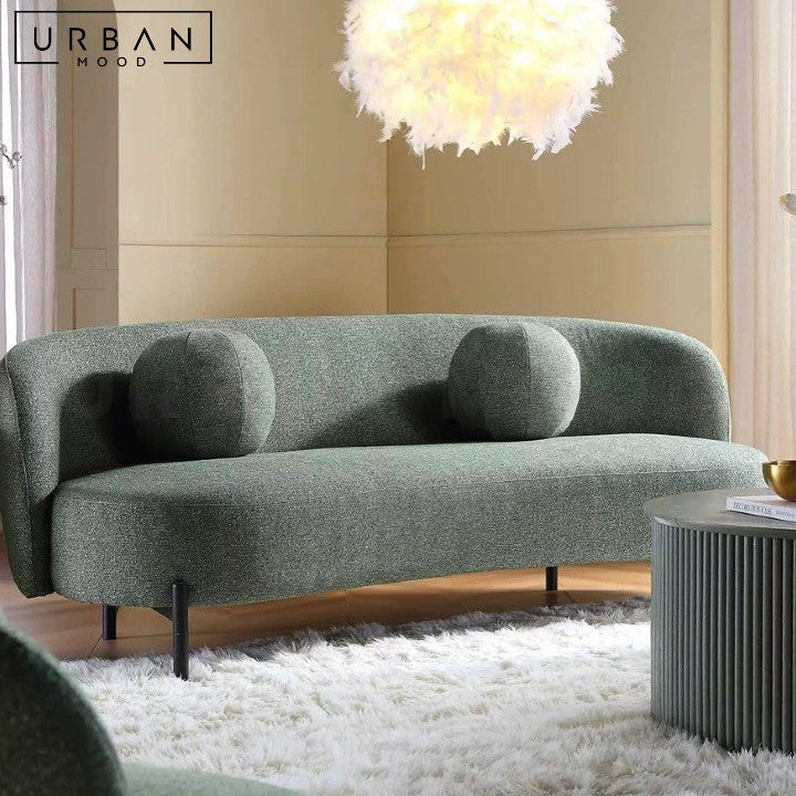 RIDDLE Modern Curved Boucle Sofa