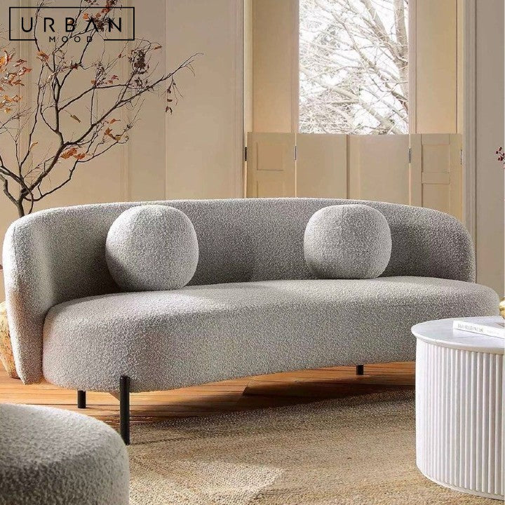 RIDDLE Modern Curved Boucle Sofa