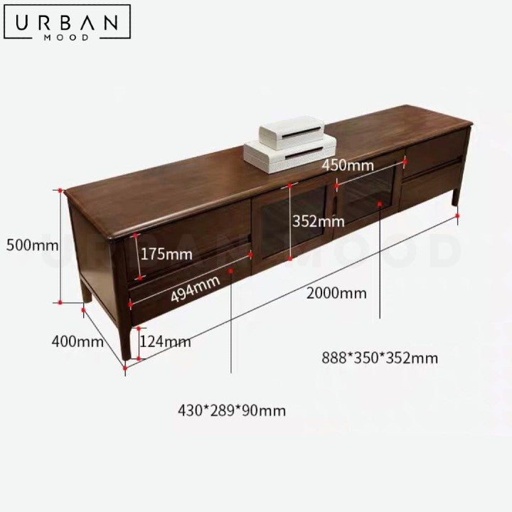 REECE Modern Solid Wood TV Console