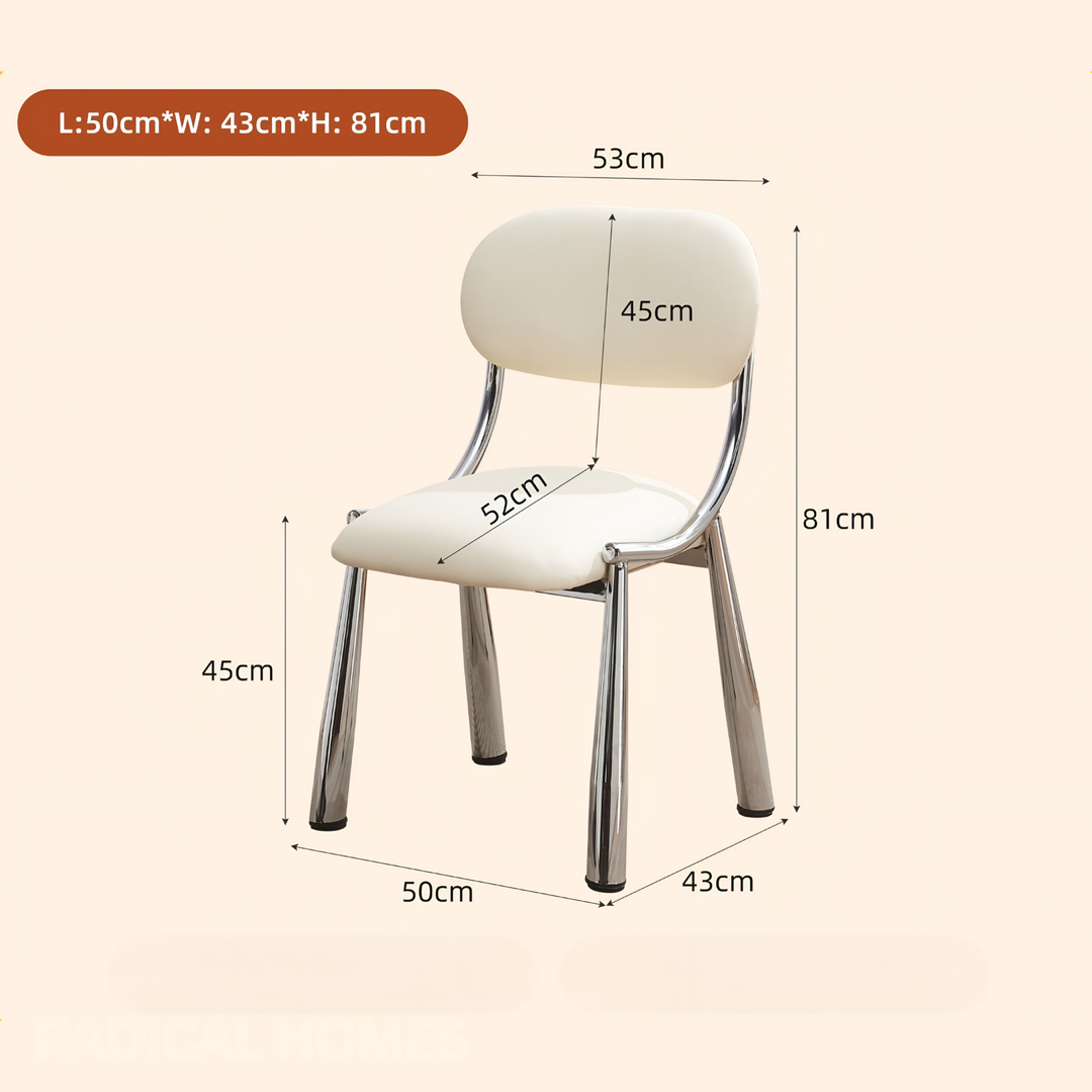 RENALDO Modern Boucle / Leather Dining Chair - Urban Mood Singapore