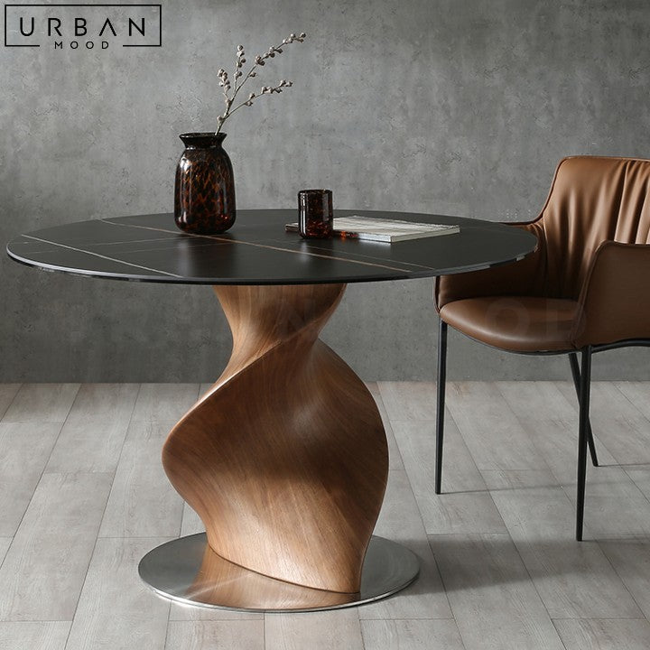 RENAUD Modern Sintered Stone Round Dining Table